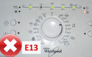 Грешка F13 в пералня Whirlpool