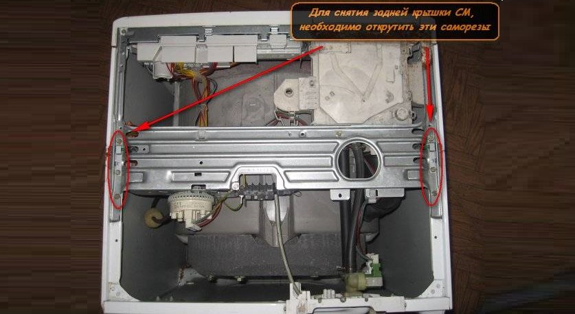 splitting the Electrolux washing machine body in half