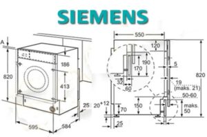 Размери на пералнята Siemens