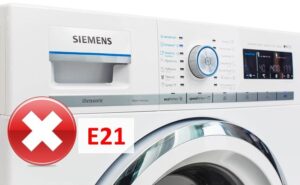 Грешка E21 на пералня Siemens