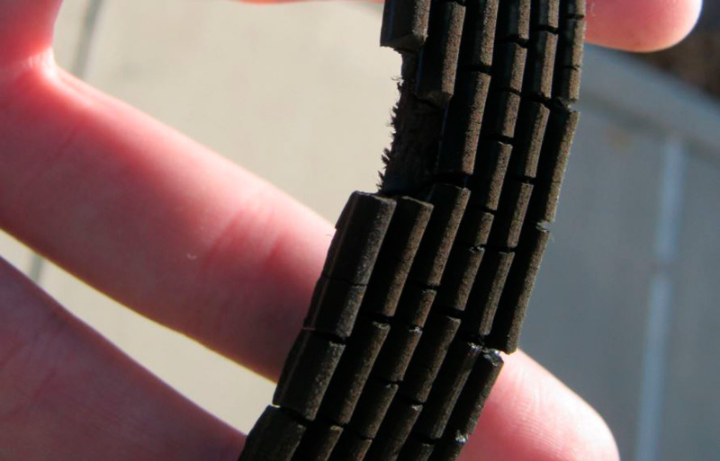 The Whirlpool washing machine belt is worn out