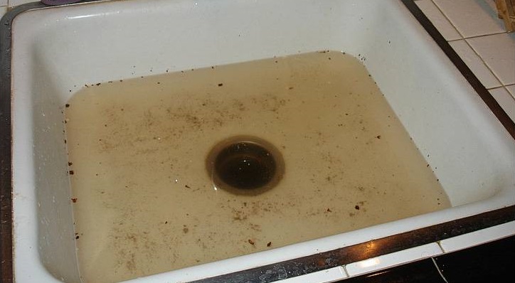 Check if water goes into the sewer