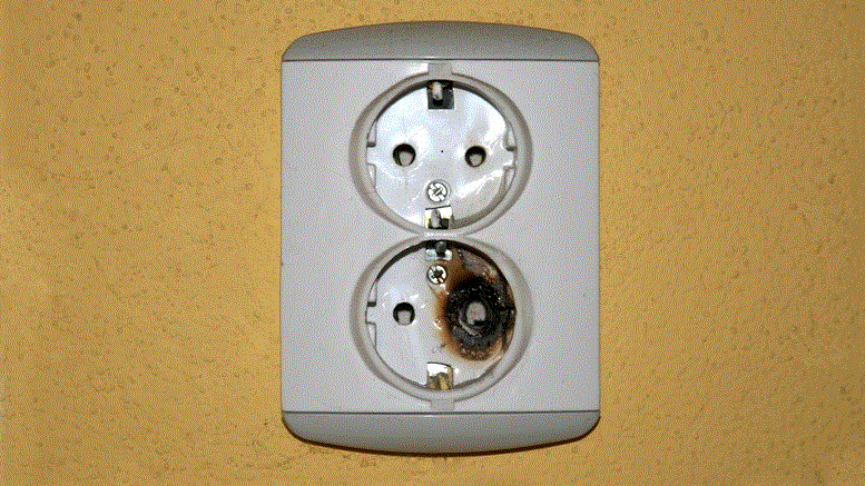 the socket burned out