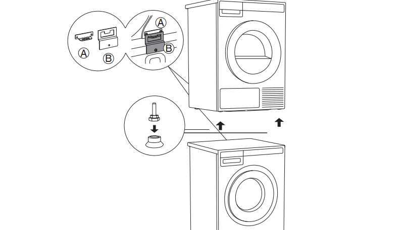 Siemens tumble dryer mounting method