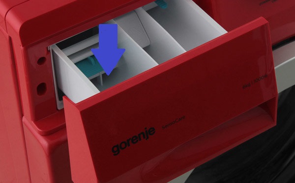 pour the powder into the Gorenje tray