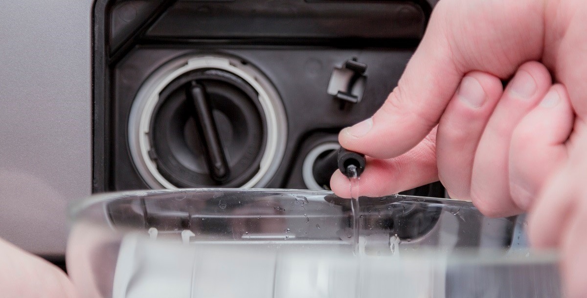 drain the water from the machine