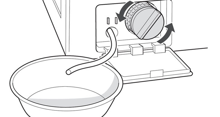 draining water from a Vestel washing machine