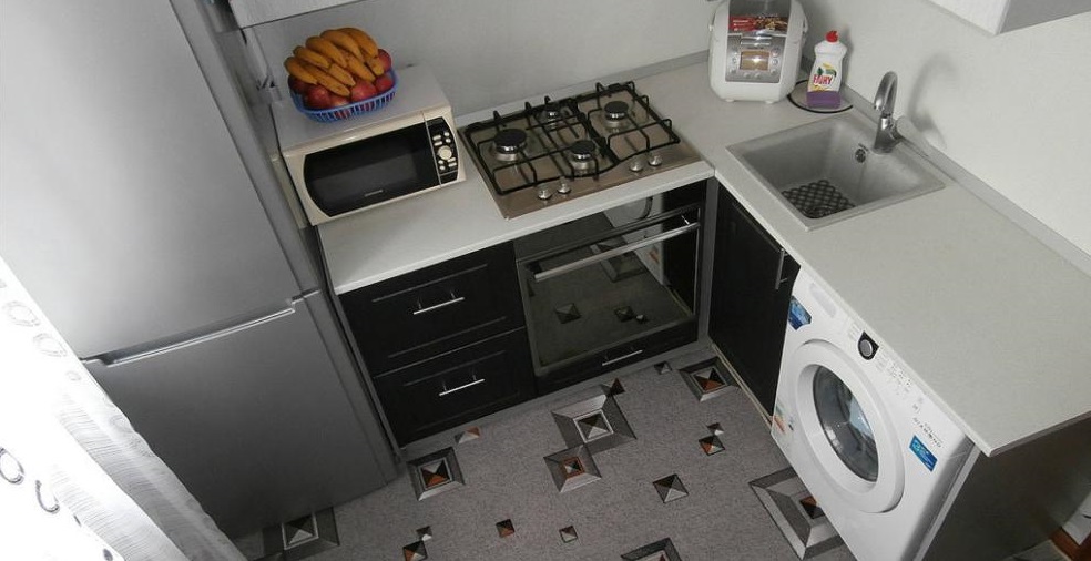 option for placing a refrigerator and washing machine