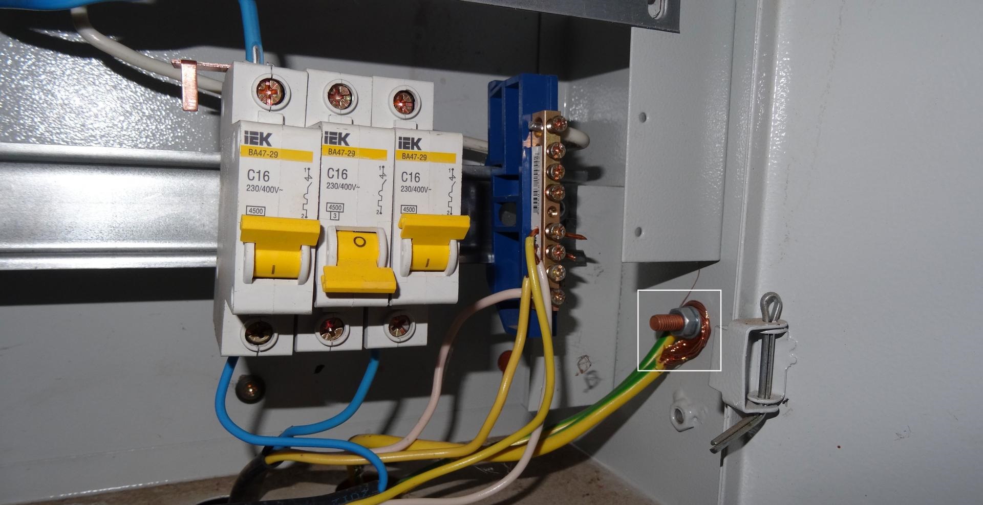 grounding in the apartment in the electrical panel
