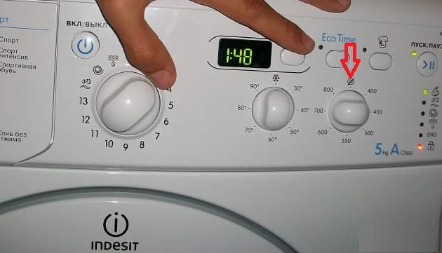 Turn off the spin cycle on the Indesit