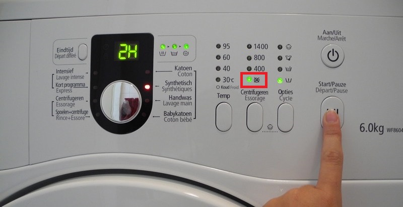 turn off the spin cycle on the machine