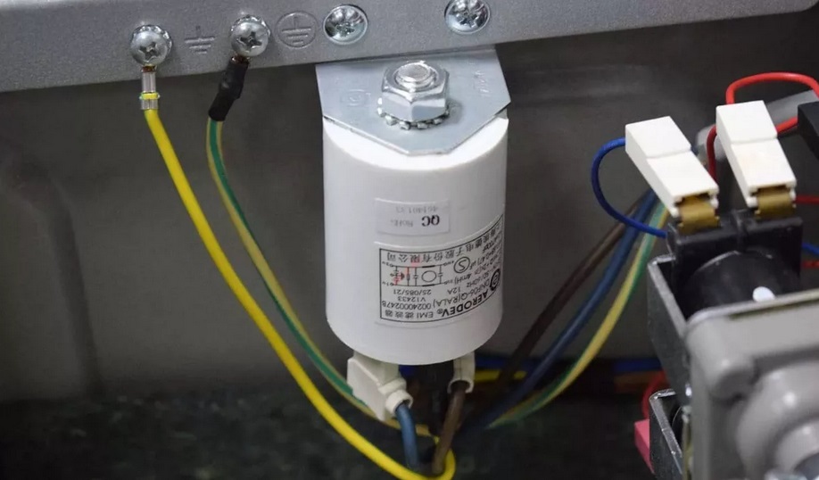 Why do you need a power filter in a washing machine?