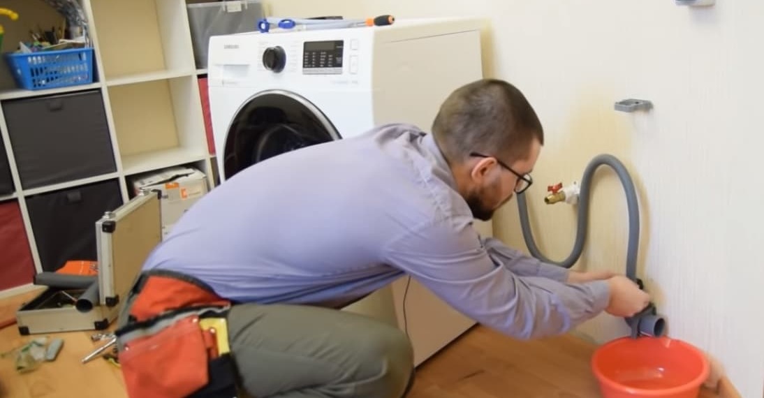the washing machine drain is clogged