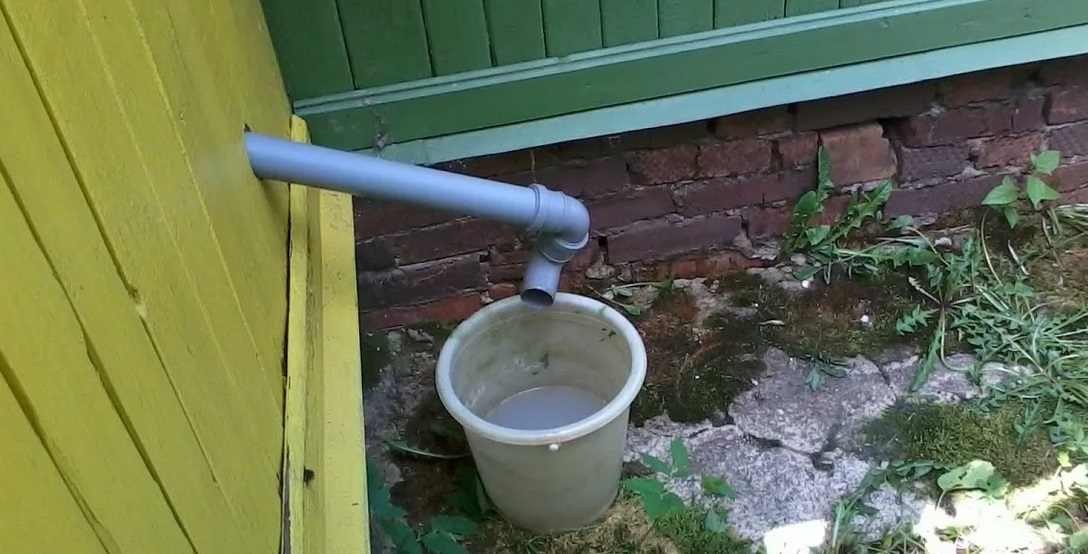 Where to drain waste from the washing machine