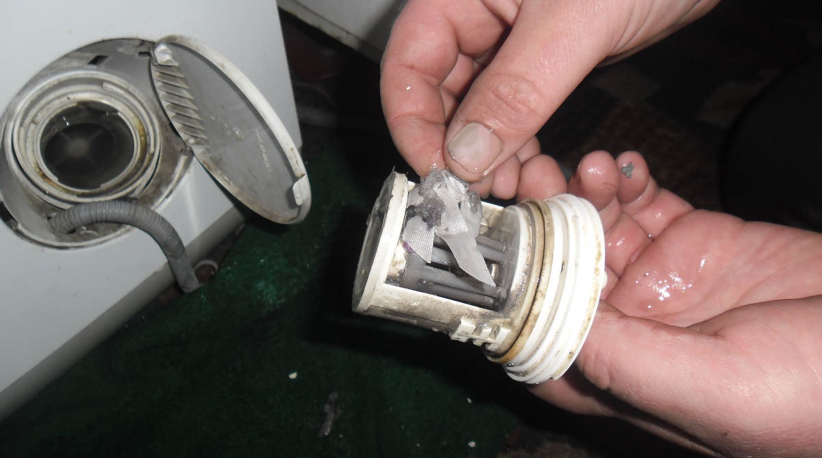 start by cleaning the debris filter