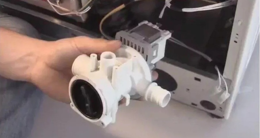 the pump is located near the waste filter