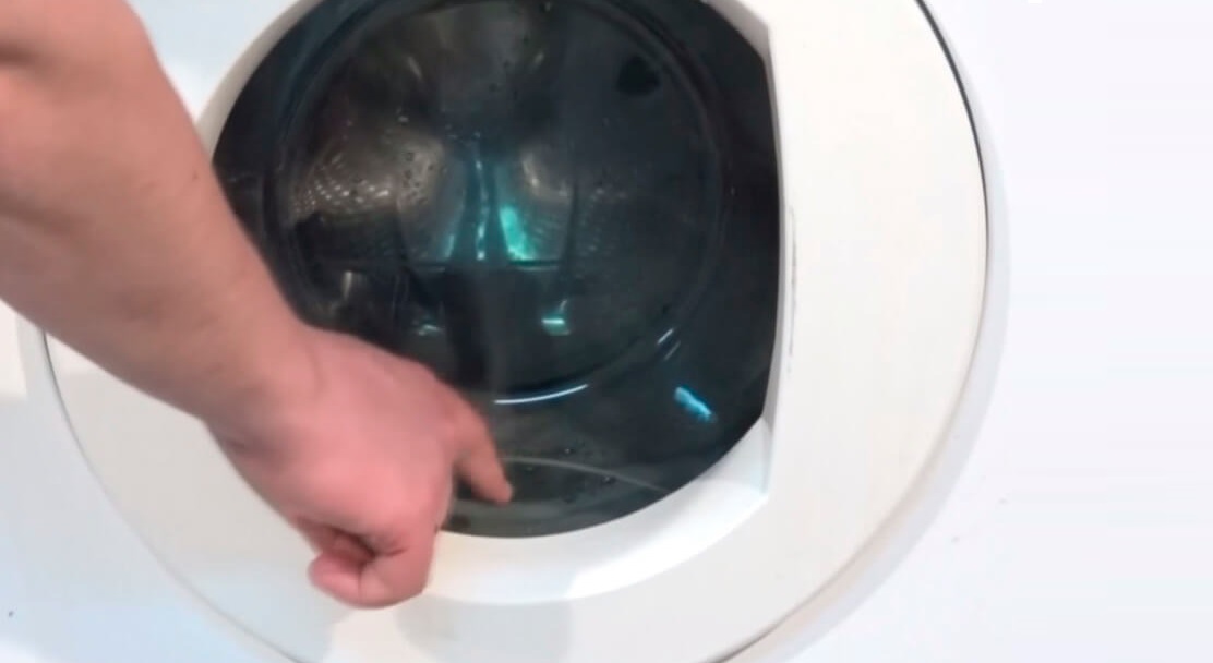 we drain the water through the hatch