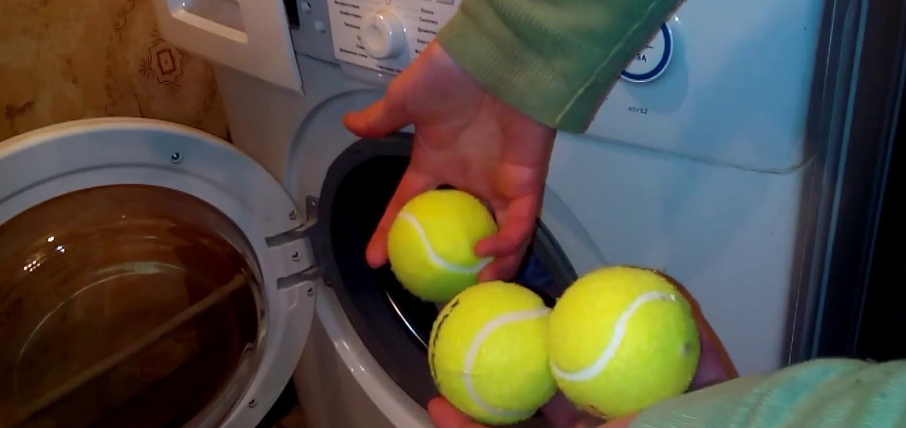 tennis balls in a machine