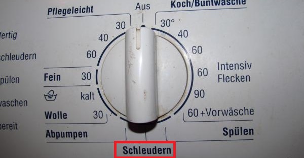 Spinning on the panel of a German machine