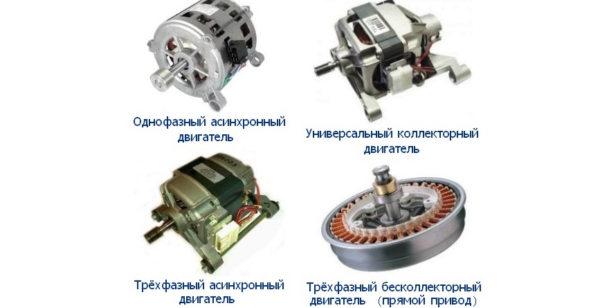 types of washing machine motors