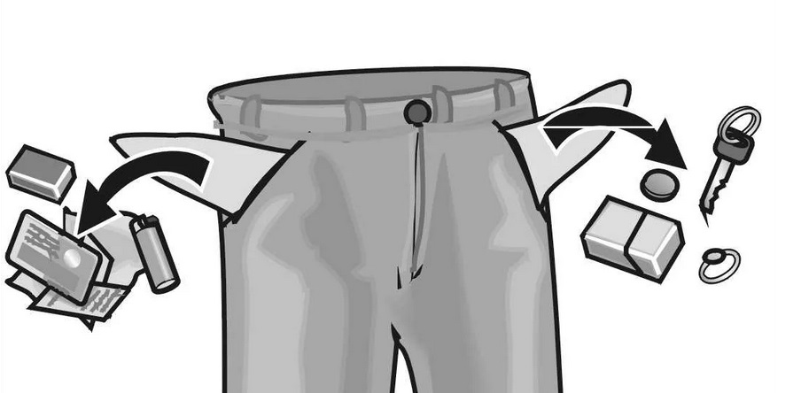 Remove items from pockets before washing