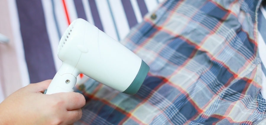 dry clothes contaminated with glass wool