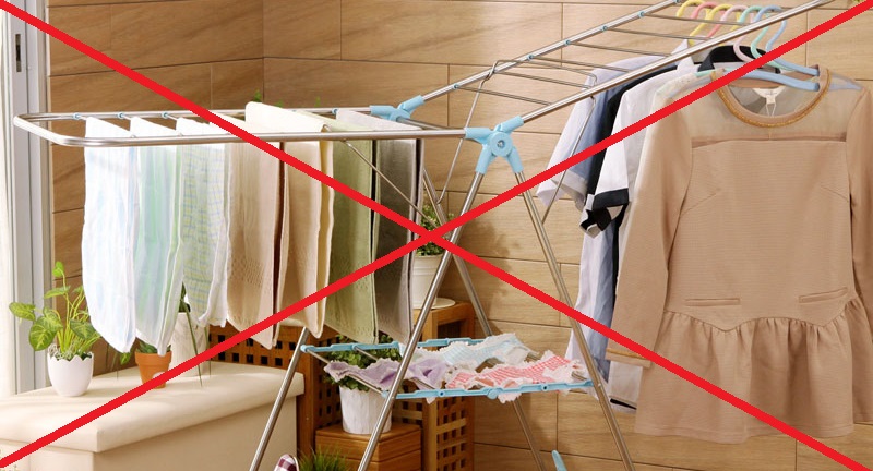 no clothes dryers
