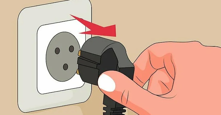 unplug the washing machine