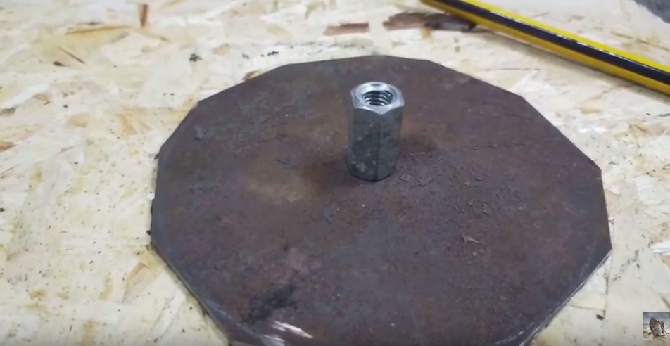 we cut a circle out of metal