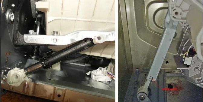 We check the car's shock absorbers