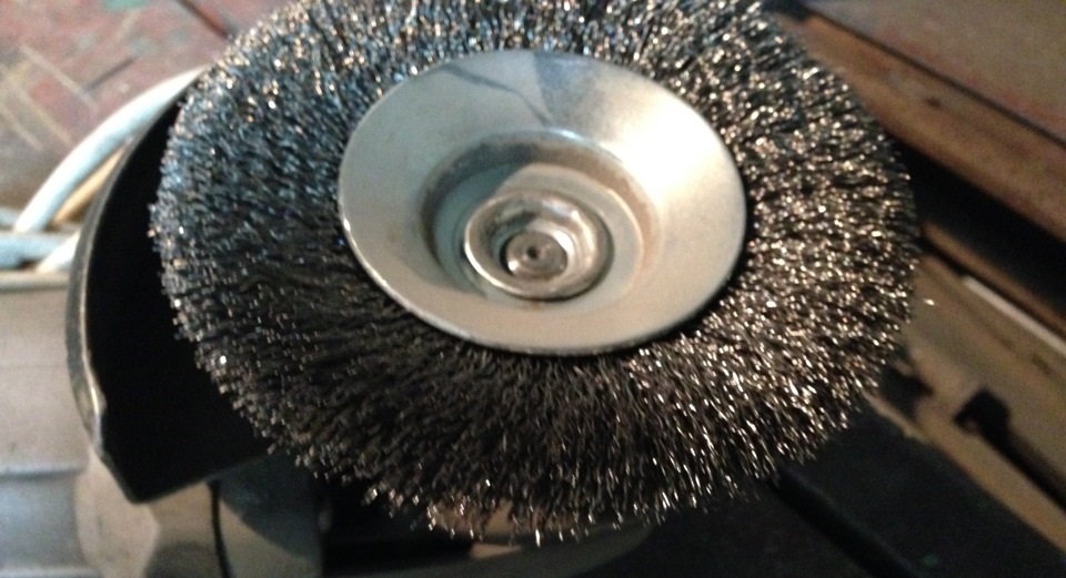 sanding down rusty areas