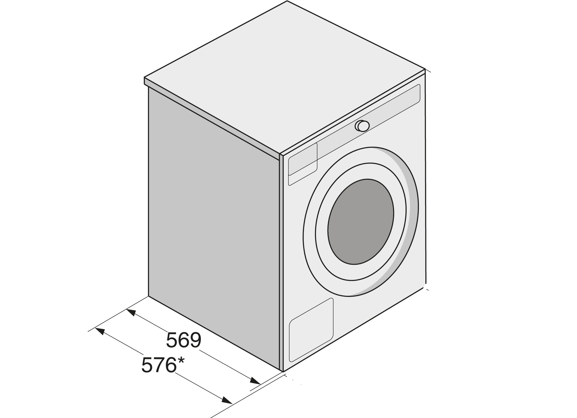 What is the depth of a washing machine?