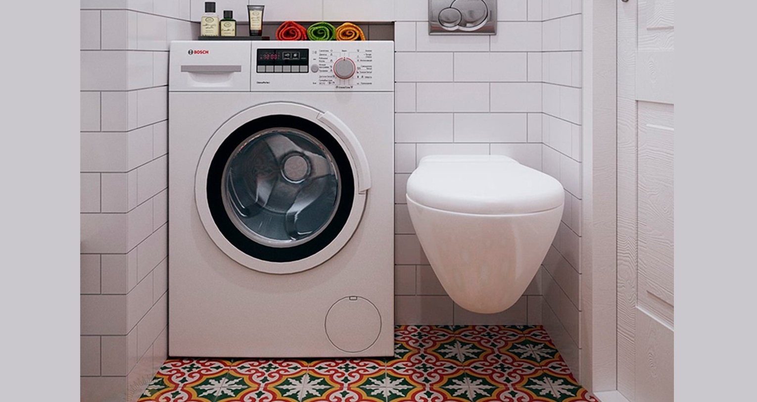 It's easier to place the machine next to the toilet