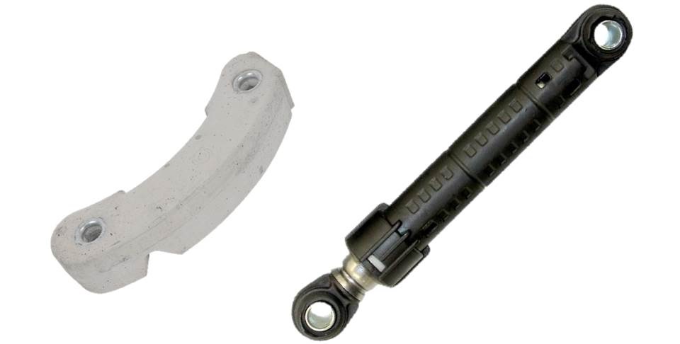 counterweight and shock absorber CM with vertical loading