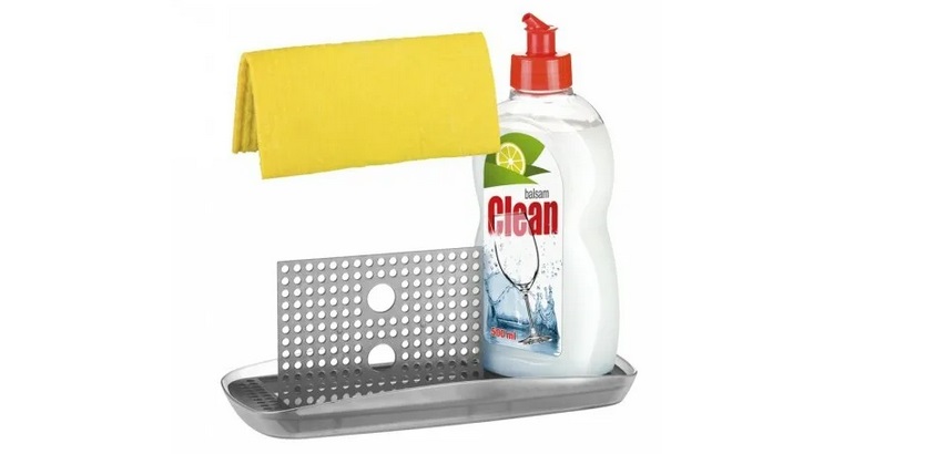 dishwashing liquid and a rag