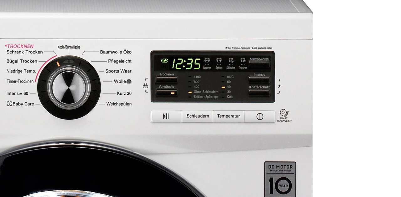 What's good about an LG washing machine with a dryer?