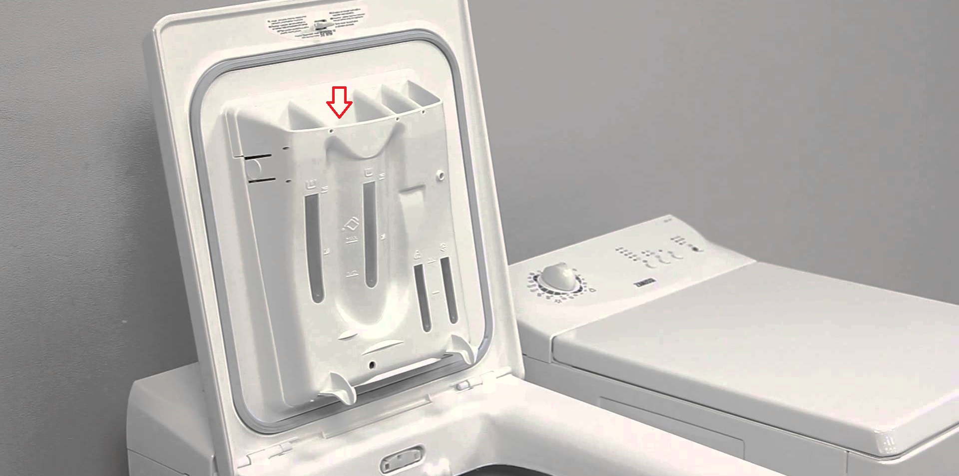 top-loading washing machine dispenser