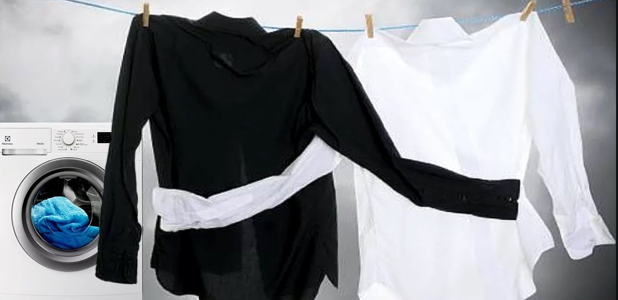 washed black and white