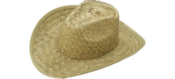 storing a straw hat