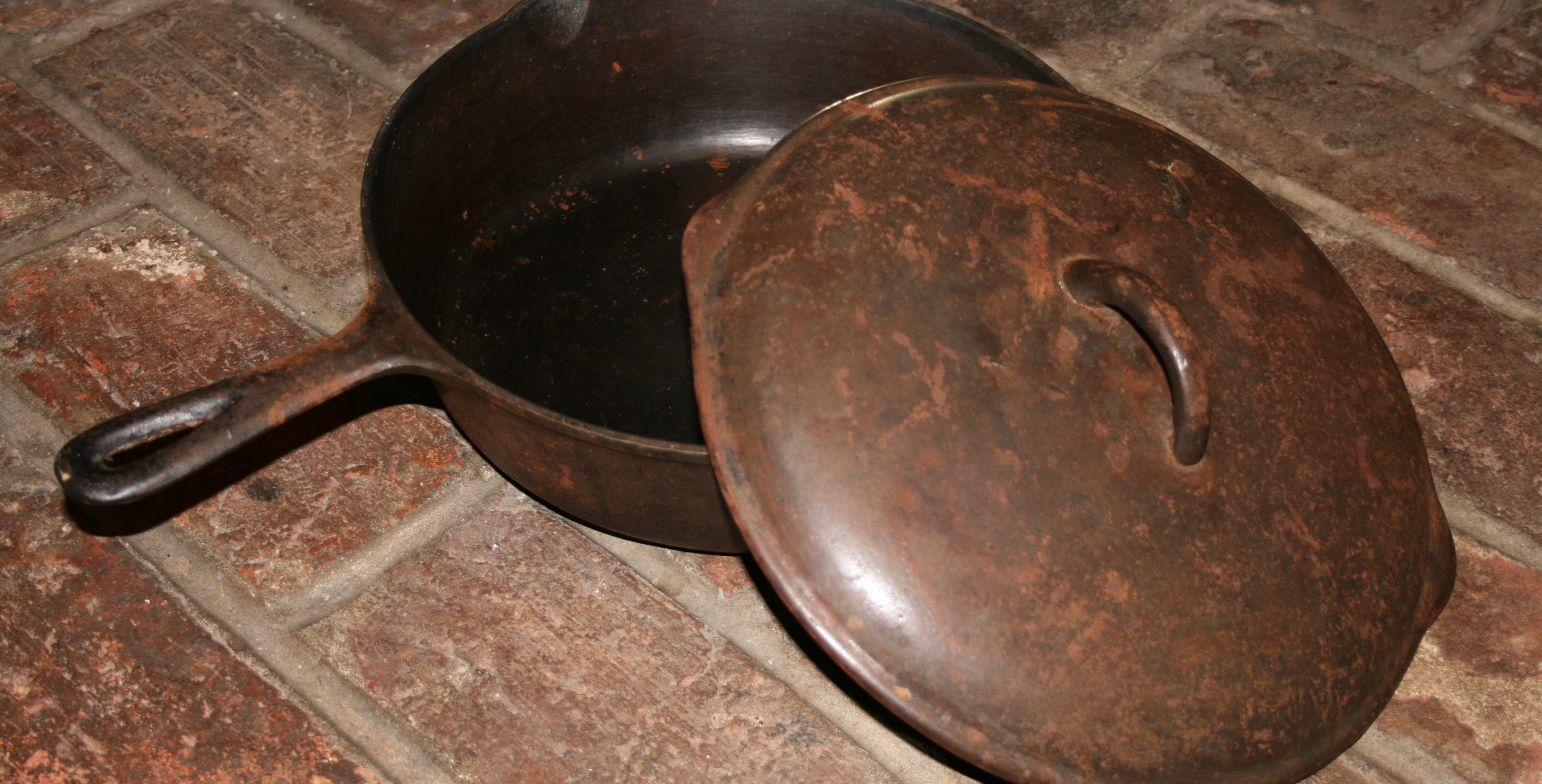 The cast iron skillet rusted after being washed in a dishwasher.