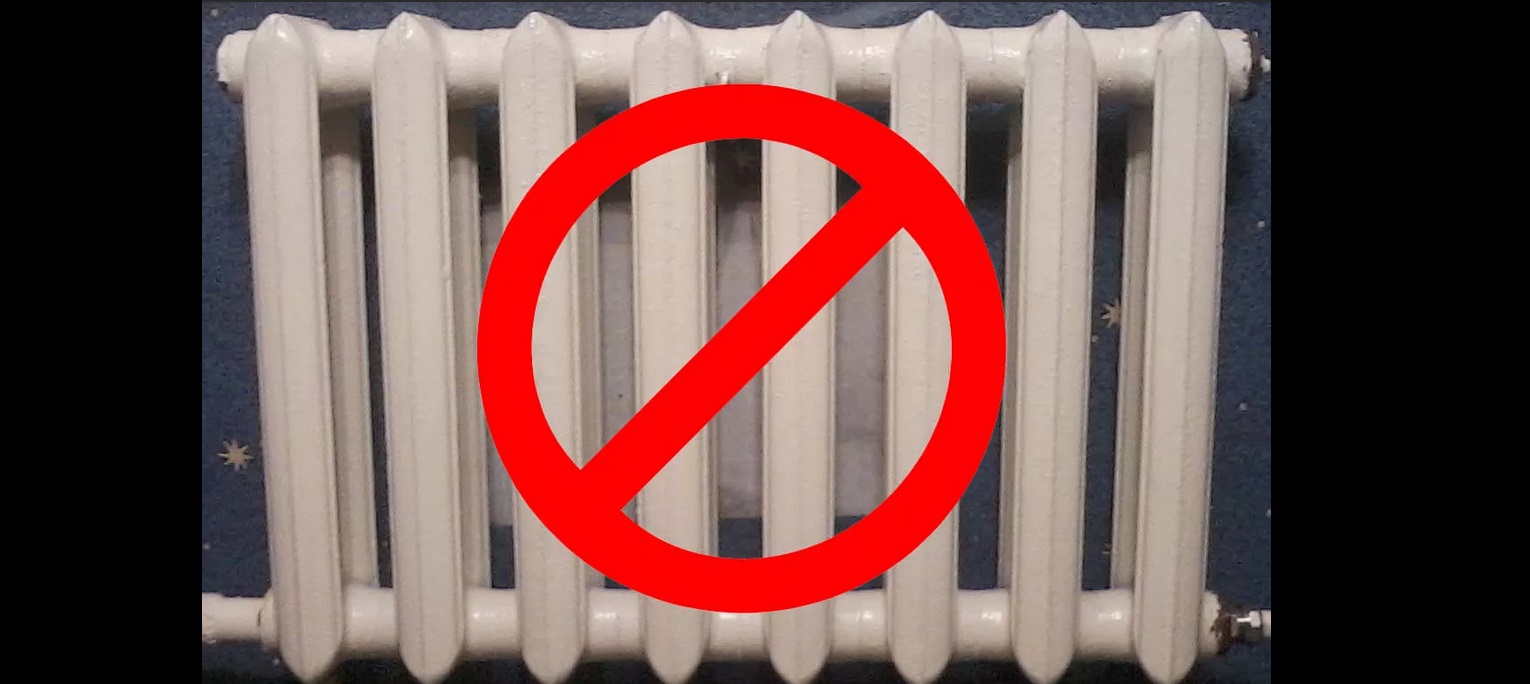 Drying on a radiator is prohibited
