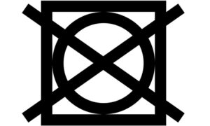 "No tumble drying" sign