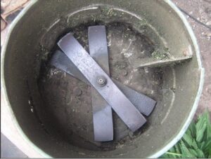 Шредер за клони, направен от двигател на пералня