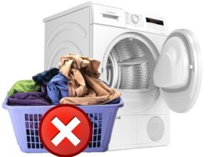 What items should not be dried in a dryer?