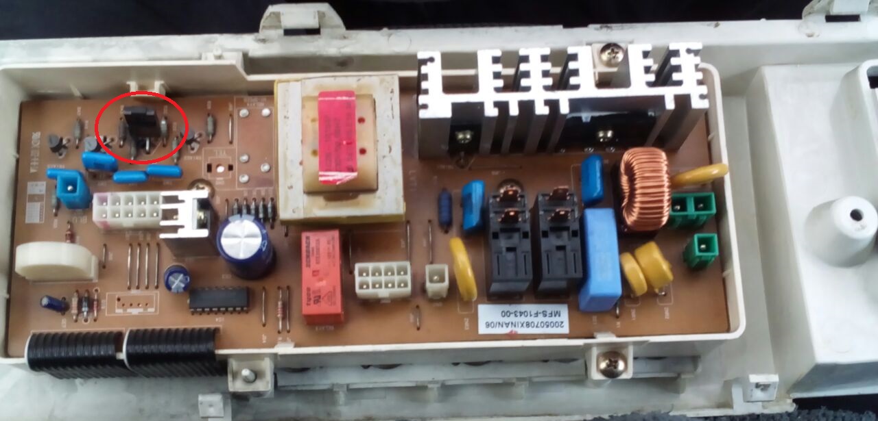 the semiconductor element of the board failed