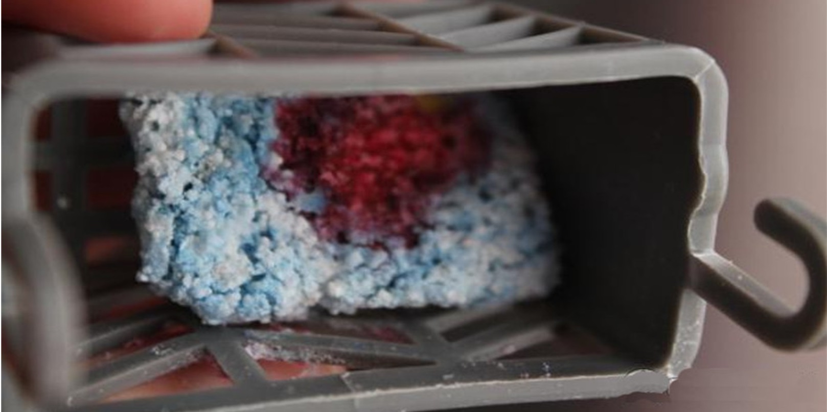 the tablet in the dishwasher didn't have time to dissolve