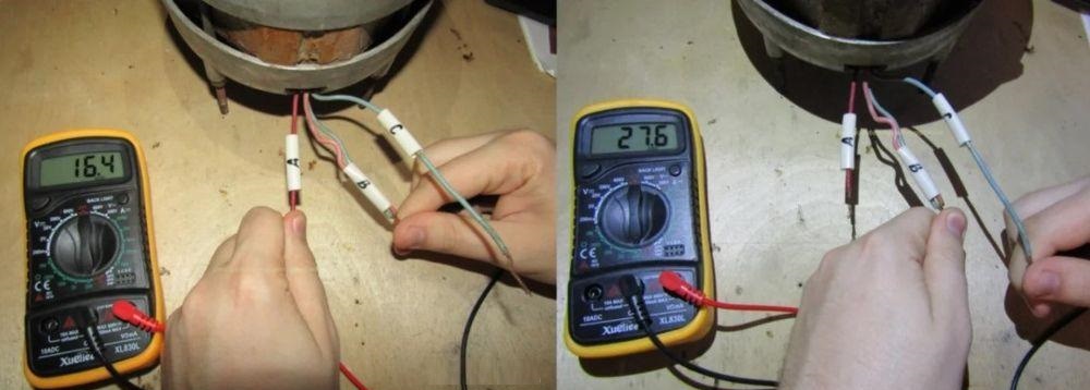 Checking a Vyatka motor with a multimeter