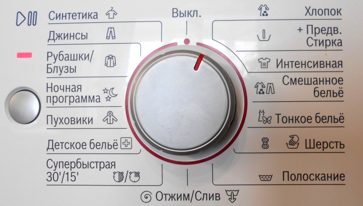 rinsing on a Bosch washing machine