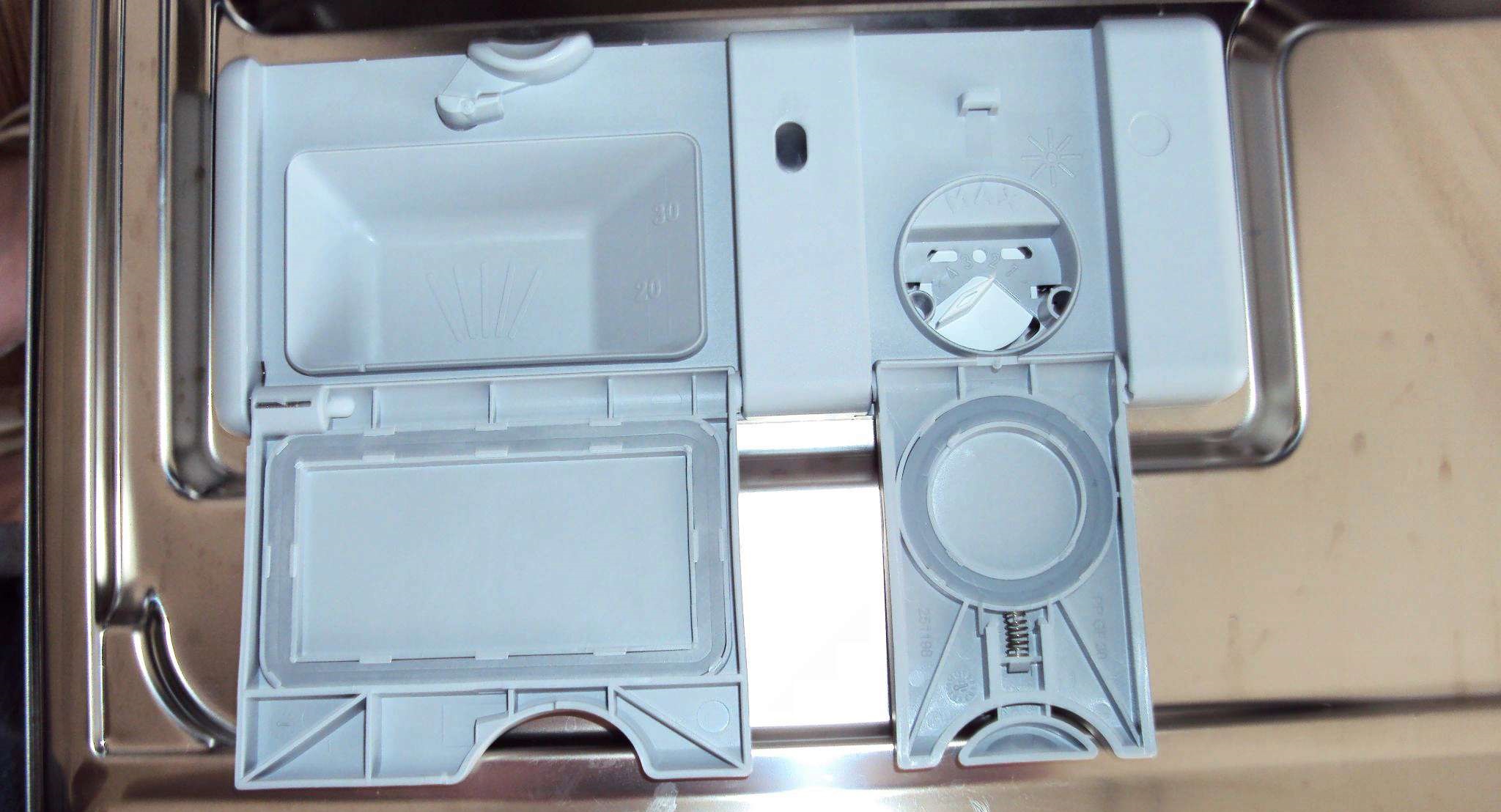 Where to add powder tablets to the Electrolux dishwasher