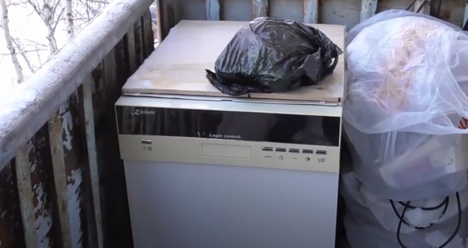 freezer from dishwasher